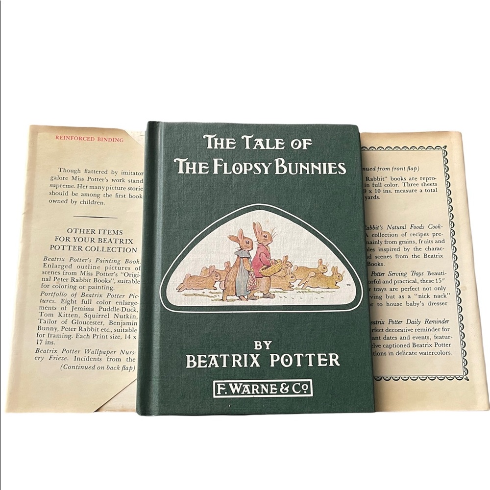 Early edition The Tale of The Flopsy Bunnies collectible book by Beatrix Potter